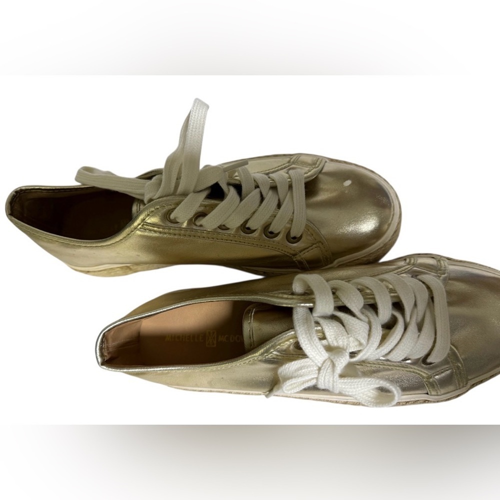 CRUZ GOLD ESPADRILLE SNEAKER BY MICHELLE MCDOWELL (NEW) - Picture 3 of 8